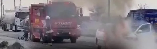 Karapınar’da Otomobil Alev Aldı!