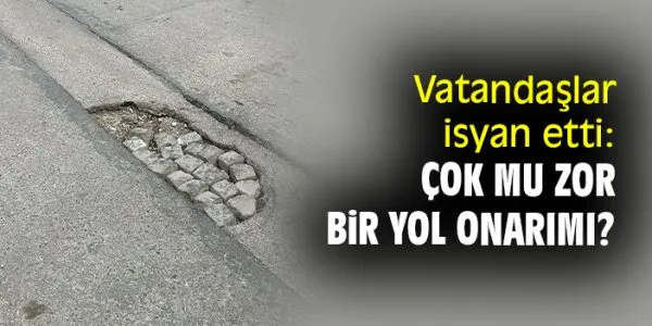İzmir’de Okul Önündeki Bozuk Yol Vatandaşları İsyan ettirdi