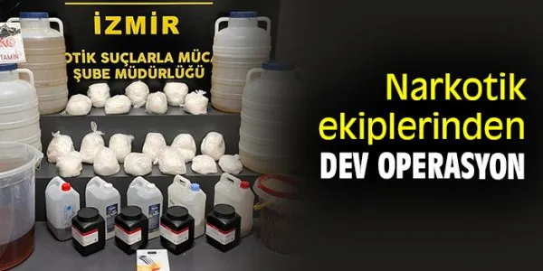 İzmir’de Zehir Fabrikası Operasyonu Atıldı