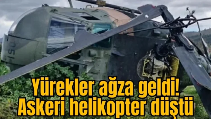 Askeri helikopter düştü