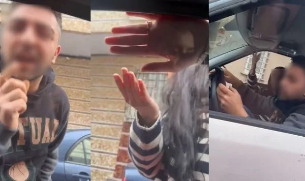 Sokakta Ters Yöne Giren Kadın Sürücü İle Hafif Ticari Aracın Tartışması