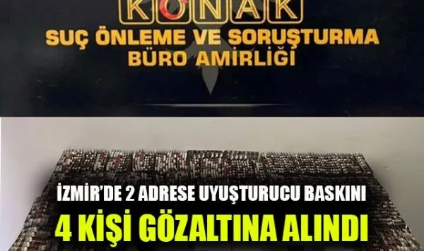 Konak’ta Uyuşturucu Operasyonu: Binlerce Hap ve Gramlarca Esrar Ele Geçirildi