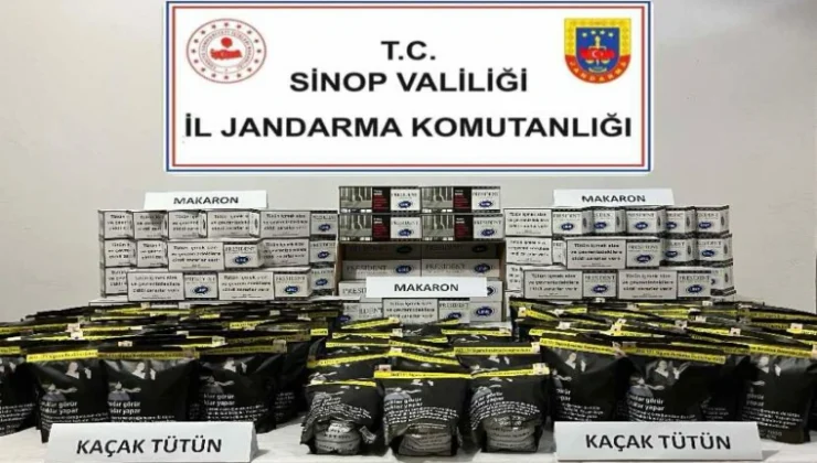 Kilolarca kaçak tütün ve boş makaron ele geçirildi