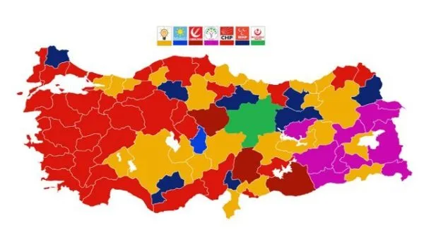 İşte Resmi Olmayan Sonuçlar – İl İl Adayların Kazandığı İller