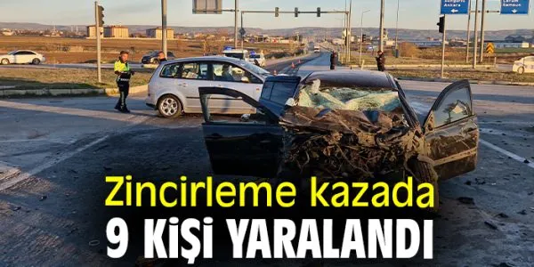 Zile kavşağında tır ile otomobil çarpıştı