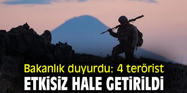 MSB Fırat Kalkanı’nda 4 Terörist Etkisiz hale Getirildi