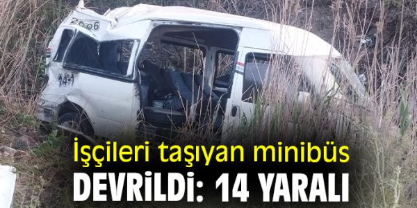 Kırıkhan’da Tarım İşçilerini Taşıyan Minibüs Devrildi