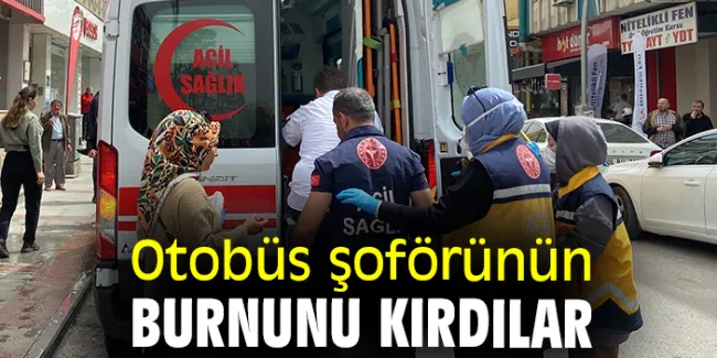 Otobüs Şoförünün Burnu Kavgada Kırıldı