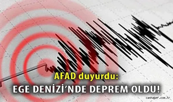 Ege Denizi’nde 4.1 Büyüklüğünde Deprem!