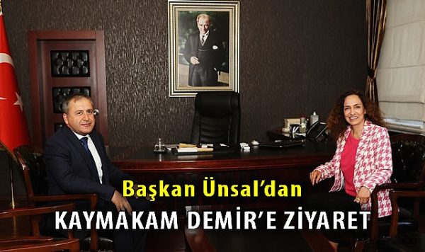 Başkan Ünsal’dan Kaymakam Demir’e Teşekkür