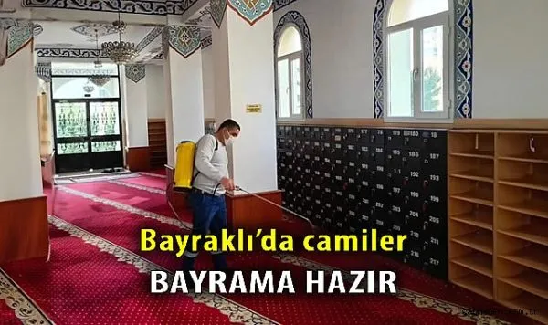 Bayraklı Belediyesi Camileri Temizliyor