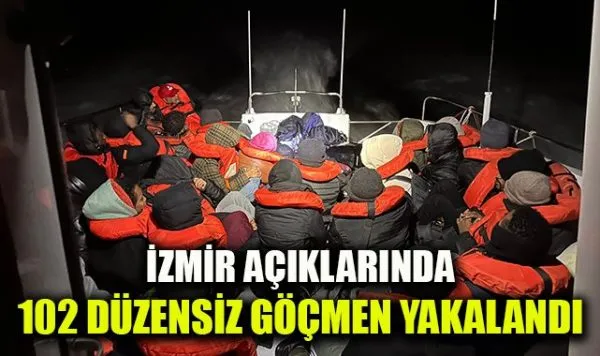 İzmir’de 102 Göçmen Yakalandı