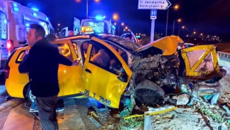 İzmir’de Ticari Taksi Kazası: 1 Ölü, 5 Yaralı