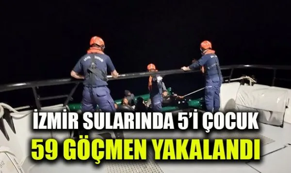 59 Göçmen Sahil Güvenlik Tarafından Yakalandı
