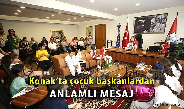 Çocuklar Konak’ta Büyük Hayaller Kuran Başkanı Mutlu Keşfettiler