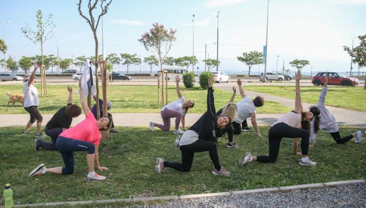 Konaklılar güne açık havada sporla başladı