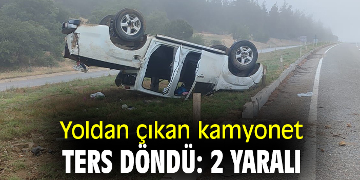 Manisa’da Kamyonet Ters Döndü, Yaralılar Hastanede