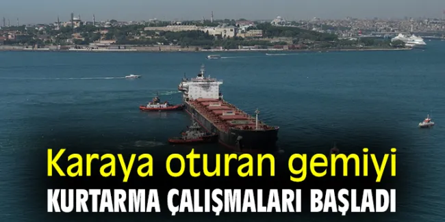 Ukrayna gemisi karaya oturdu, kurtarma çalışmaları sürüyor