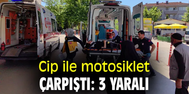 İnegöl’de Cip ile Motosiklet Çarpıştı!
