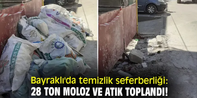 Bayraklı Belediyesi’nden 28 Ton Atık Toplama Operasyonu!