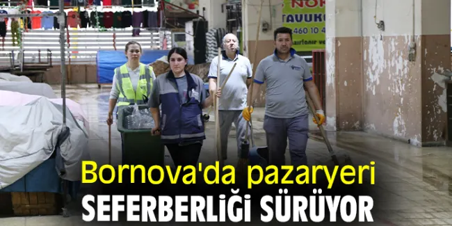 Bornova Belediyesi Pazarcıları Hijyen İçin Seferber oldu