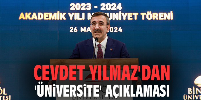 Cumhurbaşkanı Yardımcısı Yılmaz’dan Üniversite Mezuniyet Töreninde Mesajlar