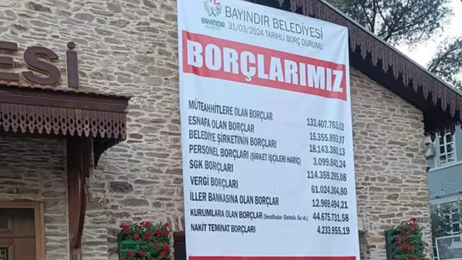 Bayındır Belediyesi’nin 407 Milyonluk Borcu Açıklandı!