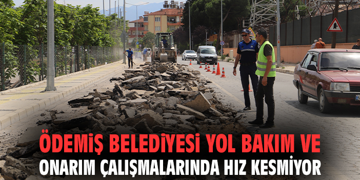Ödemiş Yollarında Asfalt Yama Çalışmaları Devam Ediyor