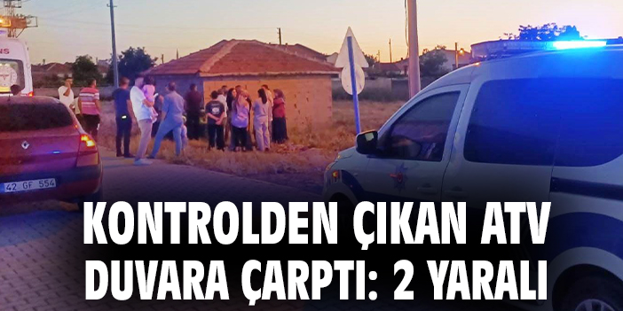 ATV motoru ev duvarına çarptı: 2 yaralı!