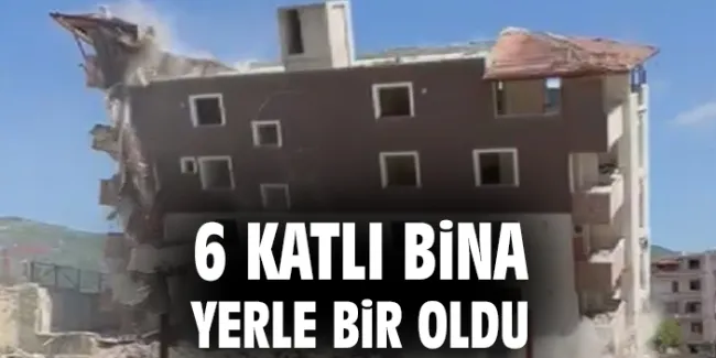 Hatay’da Mahkeme Kararıyla Yıkılan Bina Kağıt Gibi Yerle Bir Oldu!