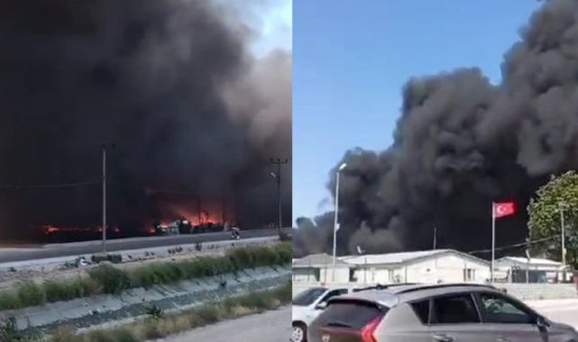 Mustafakemalpaşa’da Plastik Geri Dönüşüm Deposunda Yangın!