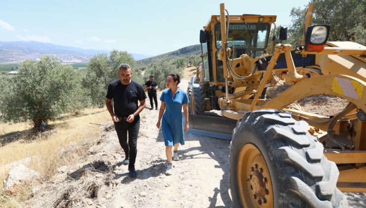 FİLİZ BAŞKAN DEVAM EDEN ÇALIŞMALARI İNCELEDİ: PAMUCAK’A DAHA ÇOK AĞAÇ, ÜRETİCİLERE YOL