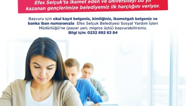 Efes Selçuk Belediyesi’nden Yeni Üniversiteli Gençlere destek: İlk Harçlıklarınız Bizden!