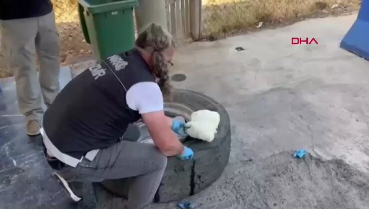 İzmir’de Yedek Lastikte 50 Kilo 550 Gram Metamfetamin Ele Geçirildi