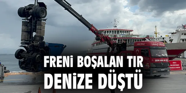 Frenleri Boşalan Tır Deniz Suyuna Gömüldü!