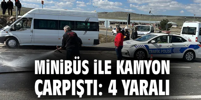 Kars’ta Minibüs ve Kamyon Çarpıştı: 4 Yaralı