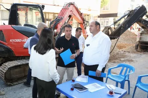 Menderes’te Kanalizasyon Çalışmaları Devam Ediyor