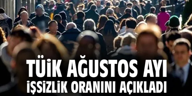 Ağustos İşsizlik Rakamları: İşsizlik %8,5’e Düştü!