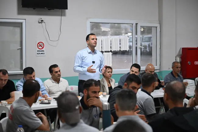 Şantiyede kahvaltı