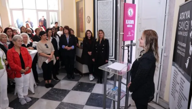 Konak’ta kadın sanatçılardan Ata’ya Saygı sergisi