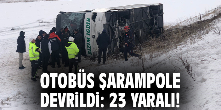 Yolcu Otobüsü Şarampole Devrildi: 23 Yaralı!