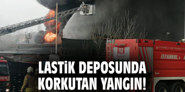 Çekmeköy’de Lastik Deposunda Yangın Korkuttu!