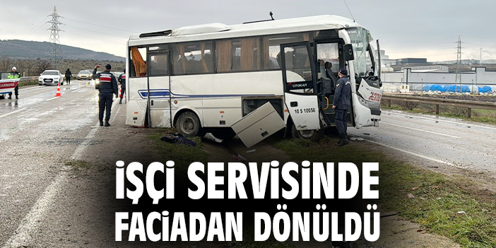 Gönen’de Servis Kazasında 4 İşçi Yaralandı!