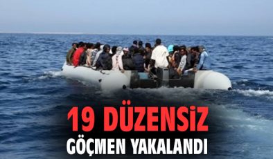 Çeşme Açıklarında 19 Düzensiz Göçmen Yakalandı