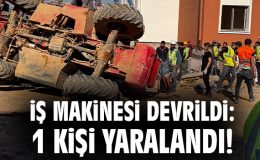 Adıyaman’da İş Makinesi Devrildi: Sürücü Yaralandı