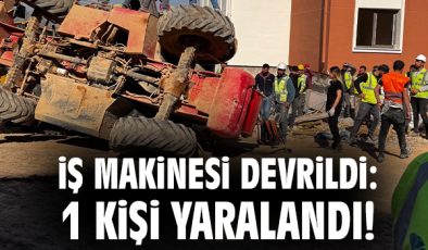 Adıyaman’da İş Makinesi Devrildi: Sürücü Yaralandı