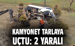 Bolu’da Kamyonet Tarlaya Uçtu, İki Yaralı!