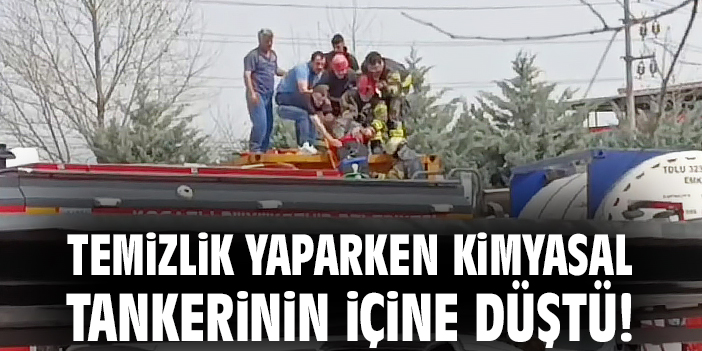 Tır Tankına Düşen İşçinin Hayati Tehlikesi Var!