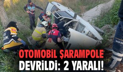 Çeşme’de Feci Kaza: Araç Şarampole Devrildi!