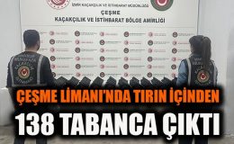 Çeşme Limanı’nda 138 Tabanca Ele Geçirildi!